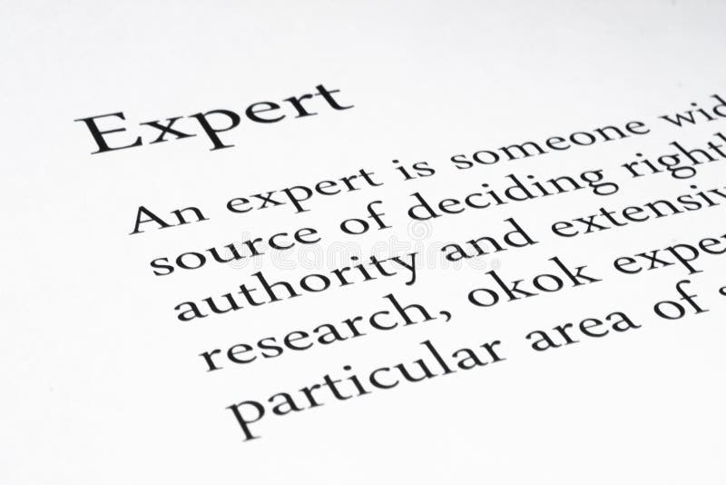Expertise Definition Button Showing Skills Stock Image Image of