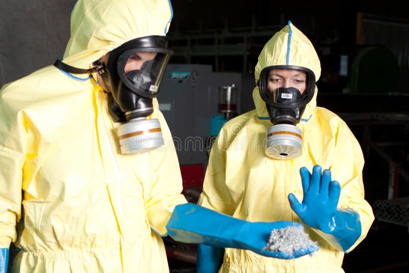 Expert disposing biohazard stock image Expert disposing biohazard stock image