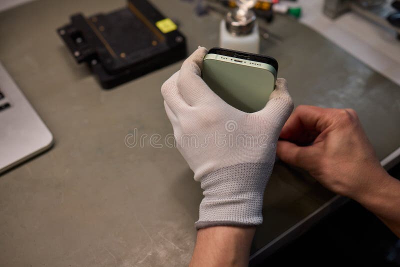 Expert Smartphone Repair Using Advanced Precision Tools for Optimal Performance and Quality stock photo