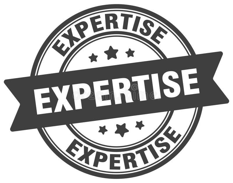 Expertstämpel. expertetikett med öppen bakgrund. runda tecken vektor illustrationer
