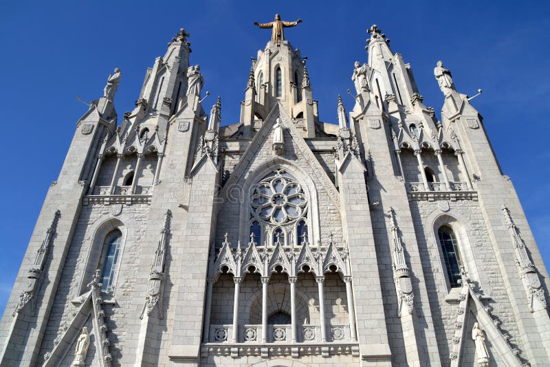 Expiatory Church of the Sacred Heart of Jesus in Barcelona stock photos Expiatory Church of the Sacred Heart of Jesus in Barcelona stock photos