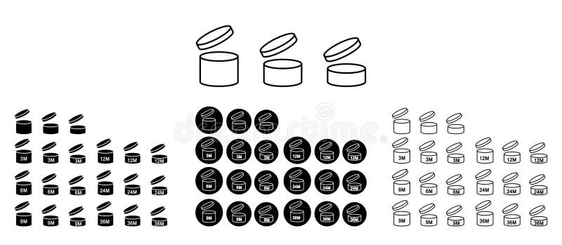 Expiration icons set royalty free illustration Expiration icons set royalty free illustration