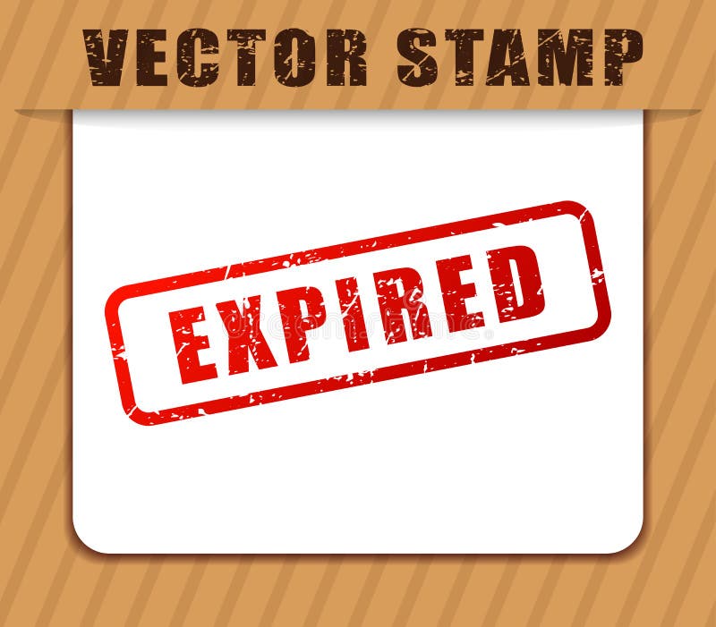 Expired Stamp on White Background Stock Vector Illustration of date