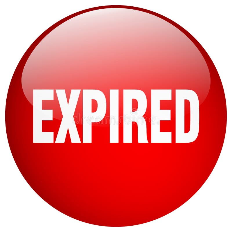 Expired button vector illustration