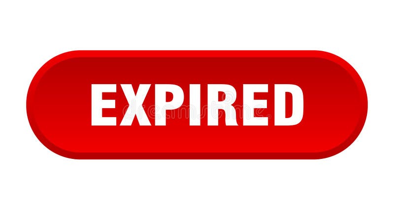 Expired button vector illustration
