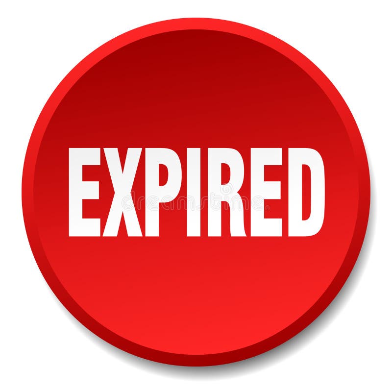 Expired button vector illustration