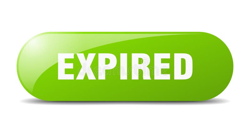 Expired button. expired sign. key. push button. stock illustration