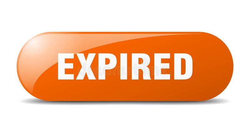Expired button. expired sign. key. push button. stock illustration