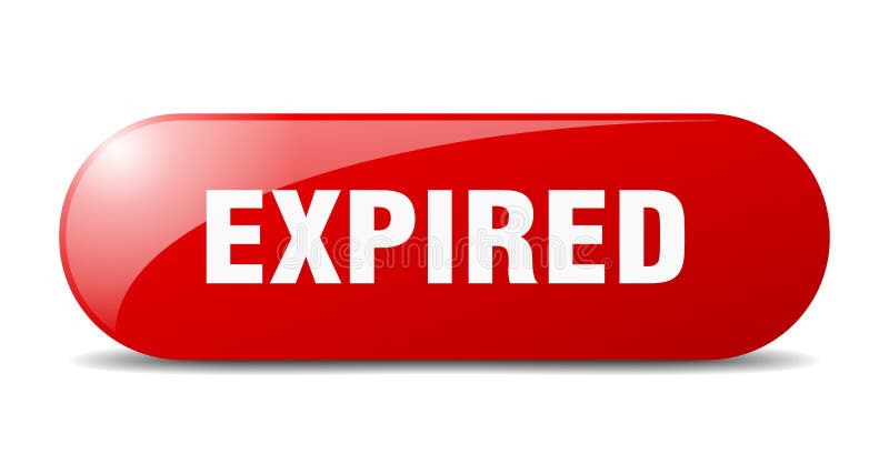 Expired button. expired sign. key. push button. vector illustration