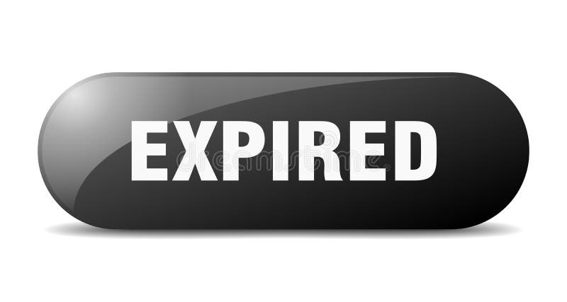 Expired button. expired sign. key. push button. royalty free illustration