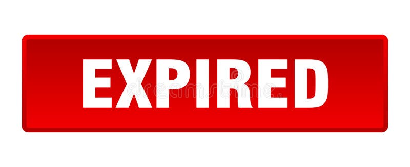 Expired button. expired square isolated push button. royalty free illustration