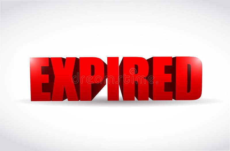 Expired 3d message illustration design vector illustration