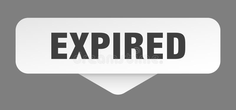 Expired sticker. expired sign isolated on gray background stock illustration