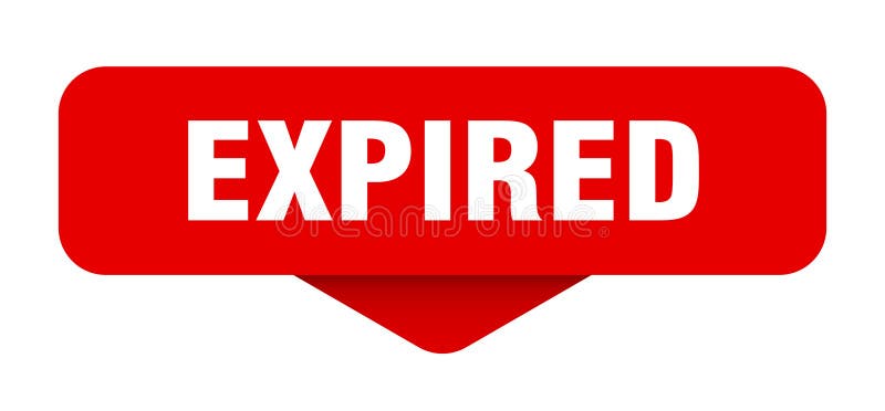 Expired sticker. expired sign on transparent background royalty free illustration