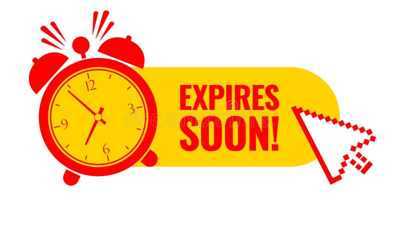 Expires soon button royalty free illustration