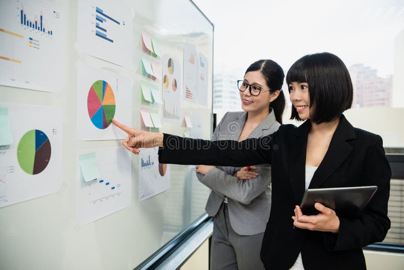Explain the project to manager royalty free stock photos Explain the project to manager royalty free stock photos