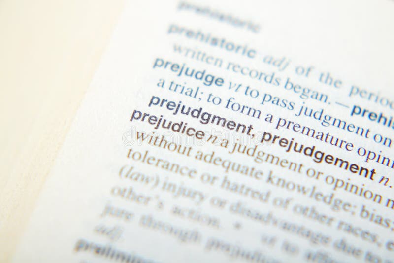 Definition of prejudice stock image. Image of mark, printing 95733165