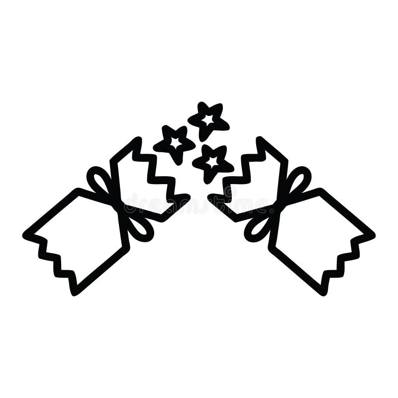 exploding christmas cracker icon symbol