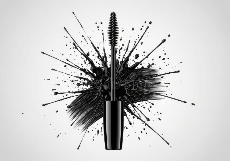 Exploding mascara tube royalty free illustration
