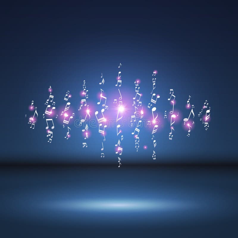 Exploding Party Music Wave Made of Notes Stock Vector Illustration of explosion, equalizer
