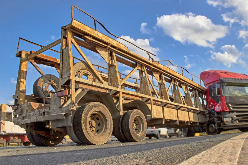 An Exploding Truck Wheel Caused an Accident on the Road Stock Photo Image of vehicle, auto