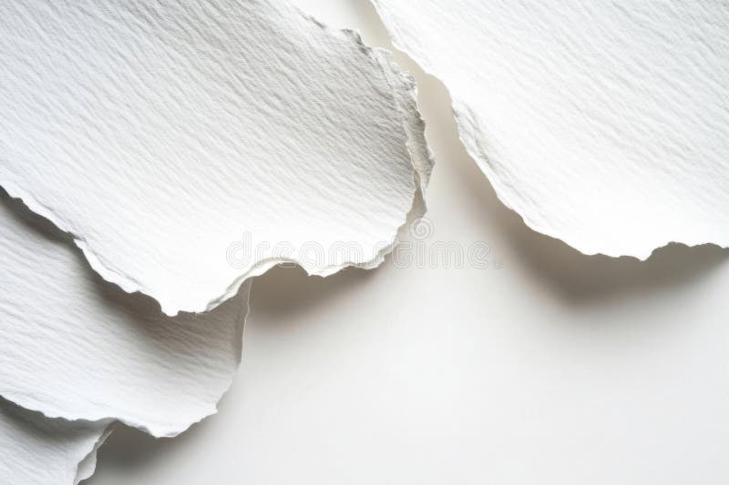 Explorar fragmentos de papel blanco con textura sombría para la simplicidad del diseño stock de ilustración
