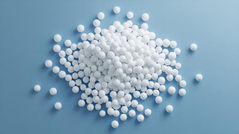 Explorar la imagen de las esferas blancas en la superficie azul con un concepto simple y minimalista. Explorar la ficha de las esferas blancas en la superficie azul con un concepto simple y minimalista composición fresca