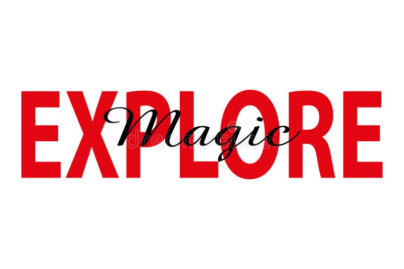 Explorar magia en blanco stock de ilustración