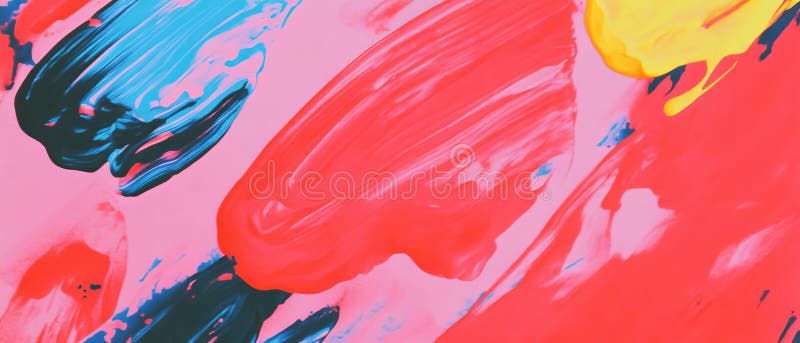 Explorarea modelelor vibrante de cerneală multicoloră cu contraste rosii strălucitoare stock illustration