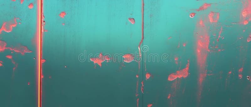 Explorarea texturii de aluminiu oxidat, îmbunătățită prin strălucire de neon subtilă și finisare matată stock illustration