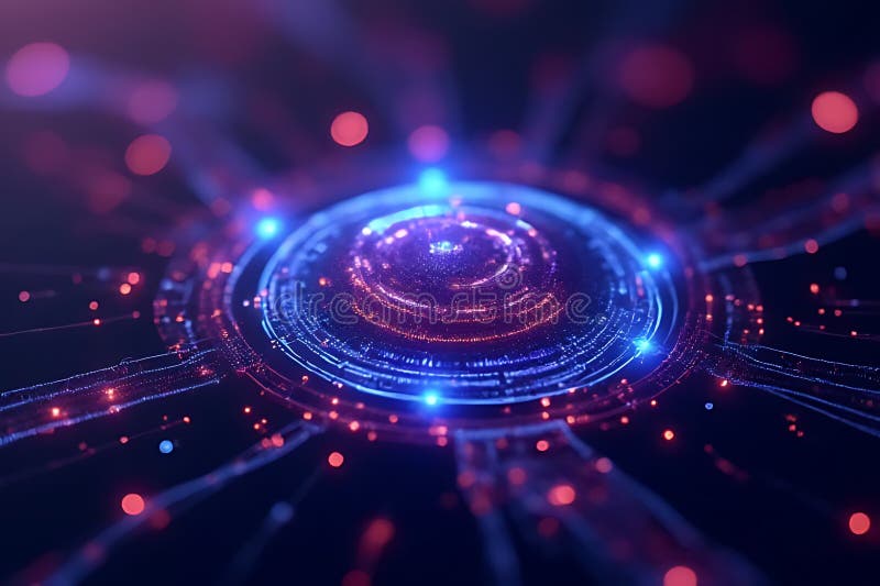 Explorarea vizualizării dinamice a datelor în mediul digital abstract grafic grafic futurist, digital abstract royalty free illustration