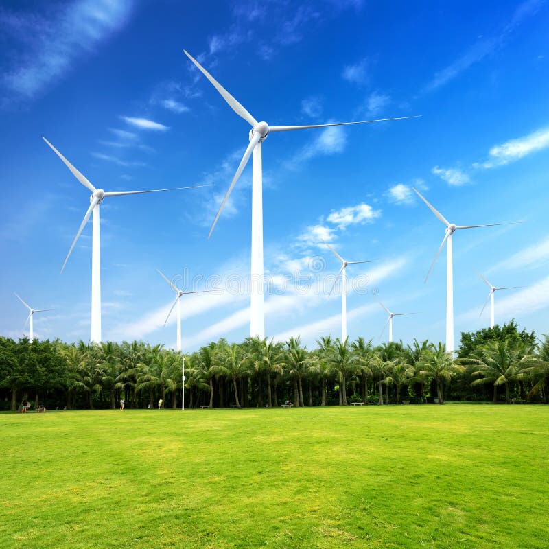 Exploração agrícola de vento fotografia de stock royalty free