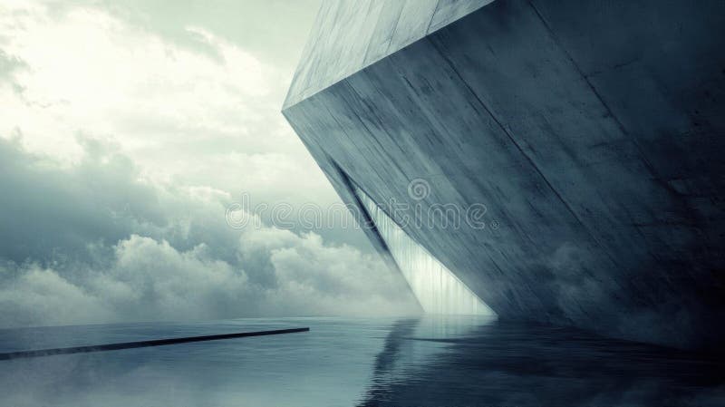 Explore abstract Structure and Clouds with Minimalist Design Concept Theme royalty free stock photography