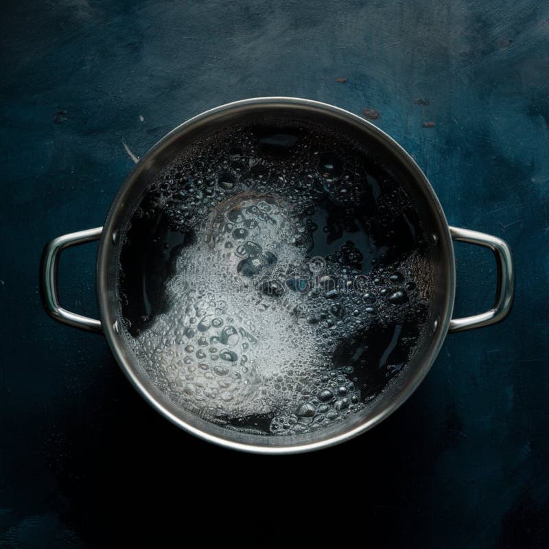 Dynamic Boiling Water Bubbles Rising and Popping Stock Illustration