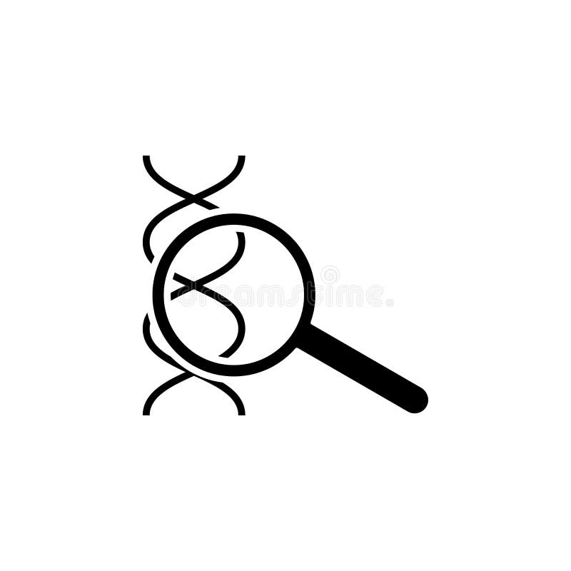 Explore el icono del vector de la DNA Símbolo plano del estilo, ángulos redondeados, fondo blanco ilustración del vector
