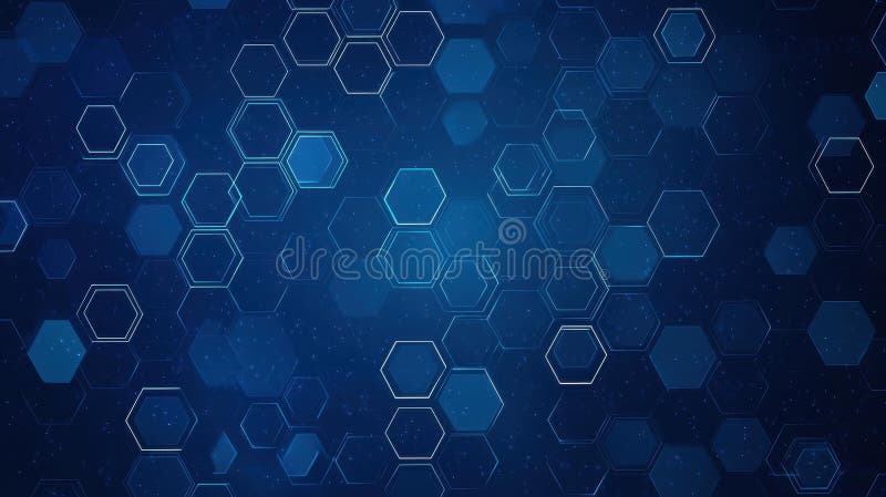 Explore the future This abstract hexagons design blends digital tech with lines and dots for a scifi vibe vector illustration