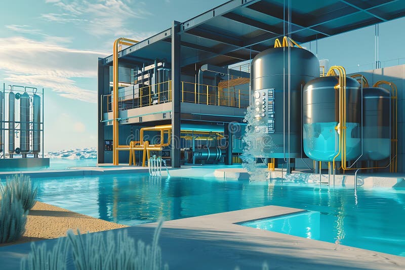 Cutting-Edge Advanced Factory with Modern Automation and Technology vector illustration