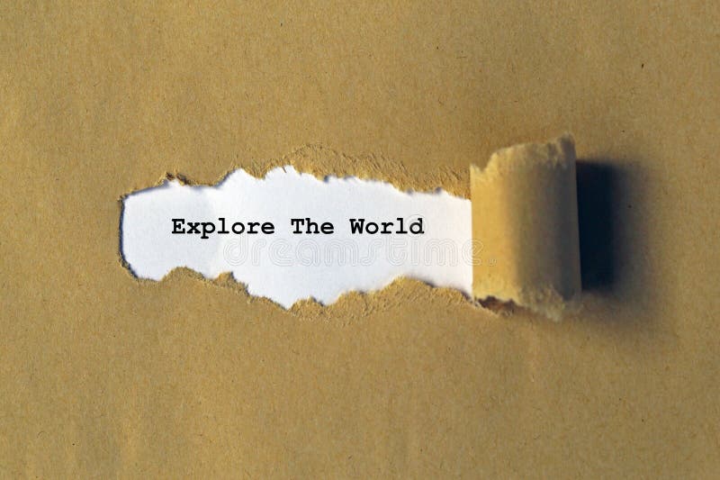 explore the world on white paper background. explore the world on white paper background