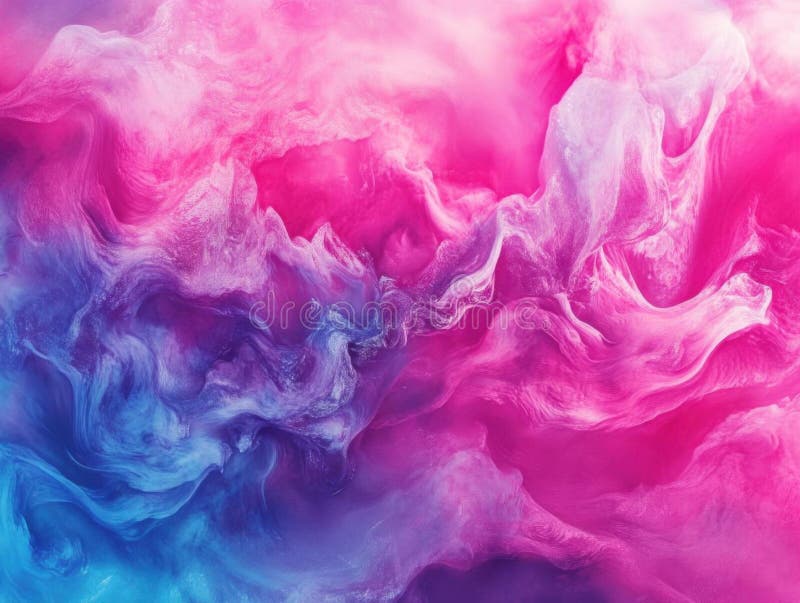 Explore vibrant pink and blue abstract swirls ilustração stock