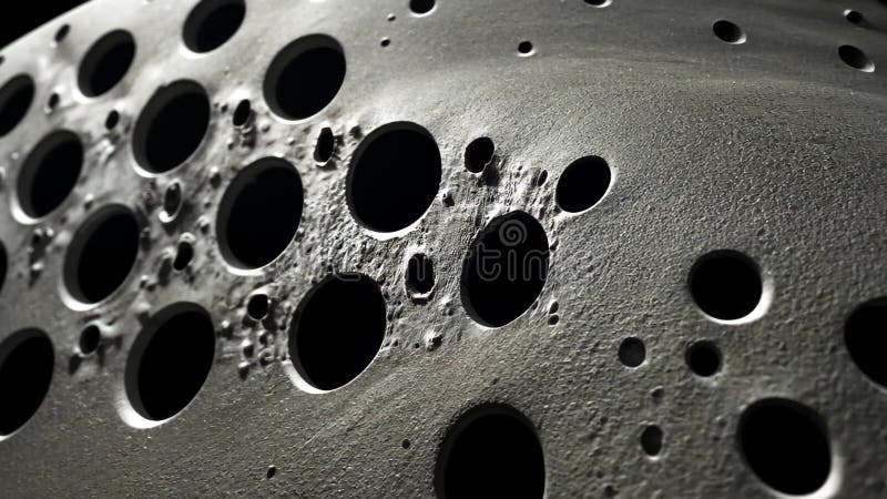 Explorez la texture et la profondeur d'une photo en noir et blanc de près avec des trous captivants qui rehaussent son unicité Ai illustration libre de droits