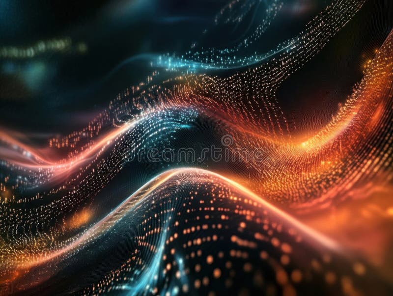 Exploring abstract waves of light and color royalty free illustration