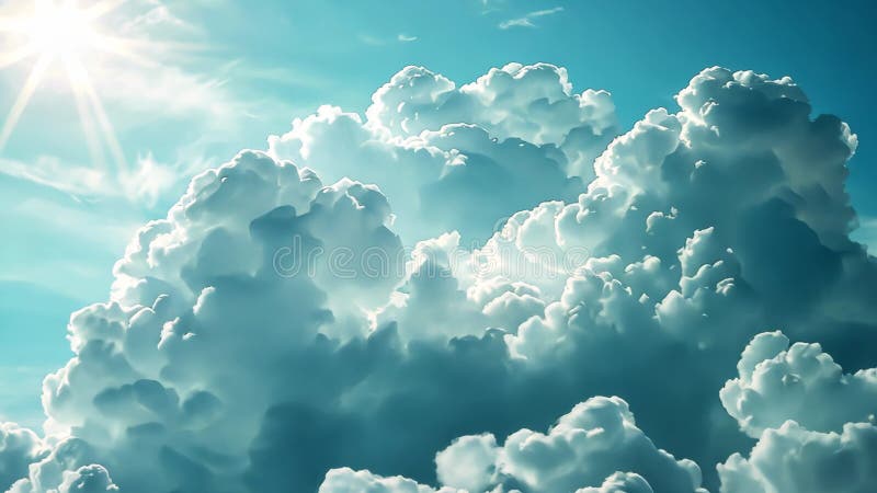 Exploring the beauty of a dramatic cloudy sky during the afternoon sunlight stock illustration