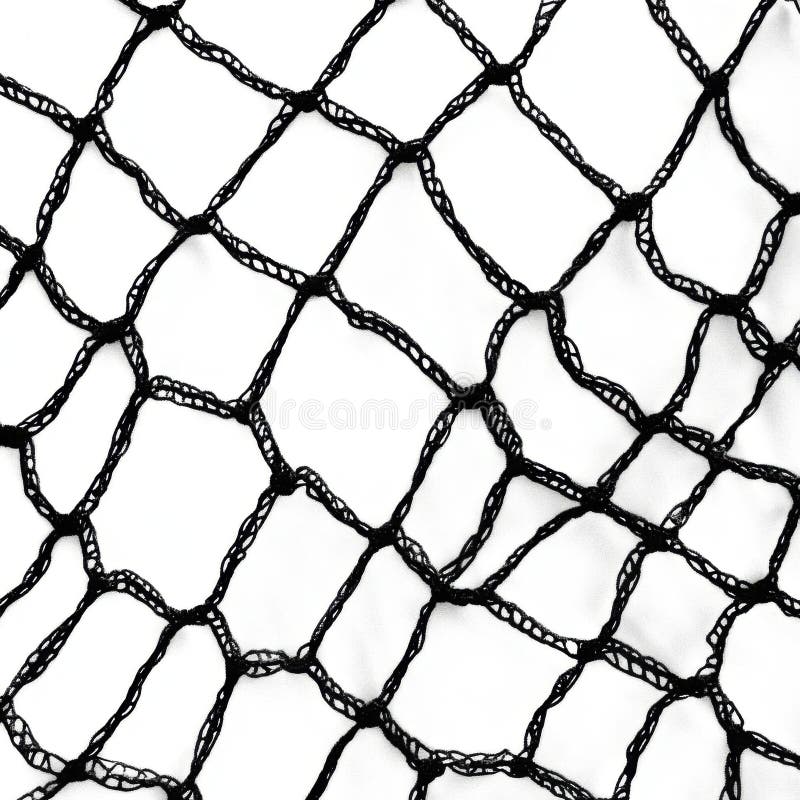 Exploring Black Netting, Knotted Texture Close-Up vector illustration
