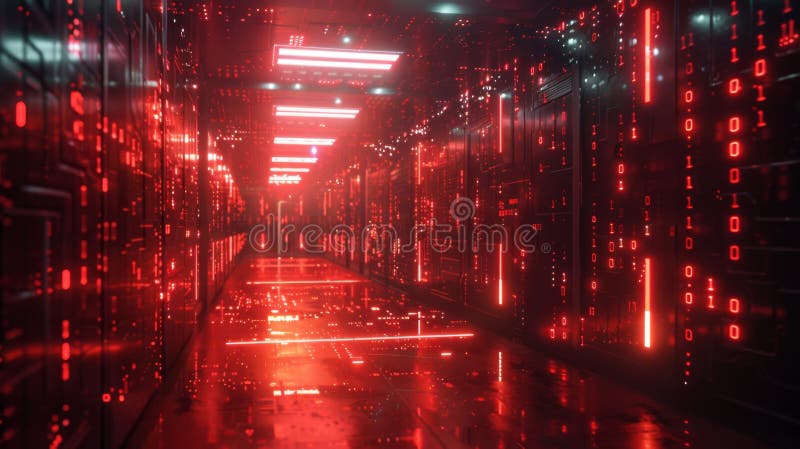 Exploring data centers with advanced security protocols for malware protection royalty free stock images