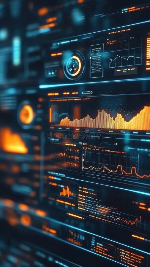 Exploring Data Visualization, Charts and Graphs in Action vector illustration