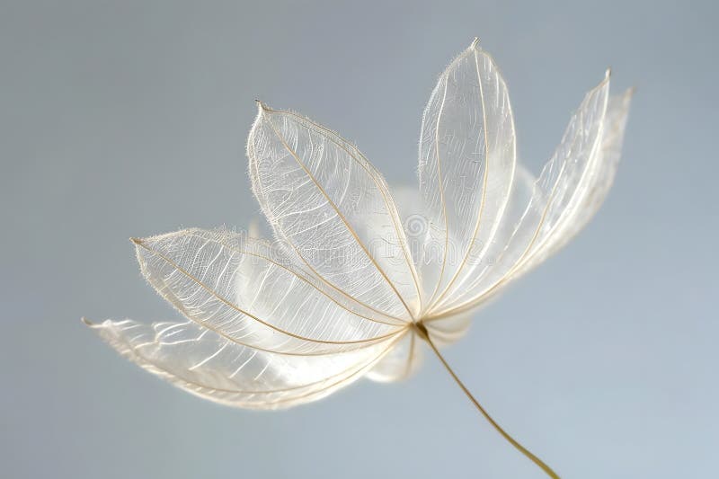 Exploring the Delicate Beauty of Nature\'s Translucent Seedhead, Unveiling the Intricate Veins and Structures of a D vector illustration