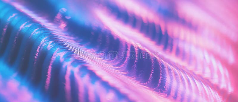 Exploring the depth of 3D sound waves with vibrant colors and textures vector illustration