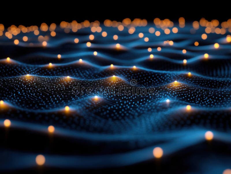 Exploring Digital Network, Data Flow Visualization, Abstract Tech Concept vector illustration