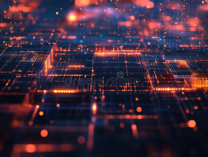 Exploring digital networks, a visual journey into interconnected systems royalty free illustration