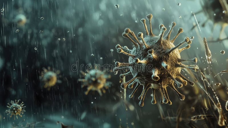 Exploring the Fascinating Microscopic World of Bacteria Viruses Fungi and Pathogens All Around Us stock illustration